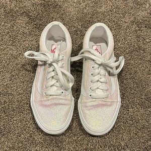 Girls vans sparkly shoes